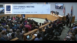 Durham City Council Feb 18, 2019 (includes State of the City Address)