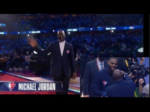 Michael Jordan NBA 75 List Introduction 🐐 + MJ and Lebron James Hug! 👑 🐐