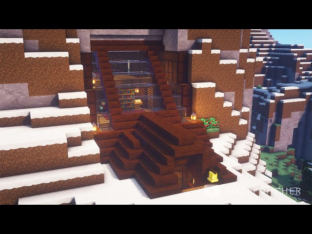 Modern Snowy Mountain House Minecraft Map
