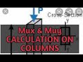 18 Mux And Muy Calculation On Columns I Uniaxial Bending I Bi Axial Bending BY CIVIL SMART