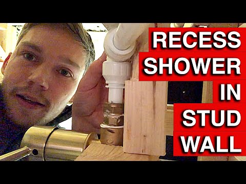 How to Fit Concealed / Recessed Shower Mixer Valve & Taps | How to Build a Shepherds Hut EP12