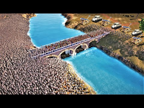CAN WW2 & ANCIENT ARMY STOP ZOMBIES FROM CROSSING THE BRIDGE - Ultimate Epic Battle Simulator 2