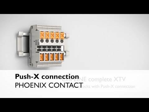 Push-X connection for terminal blocks