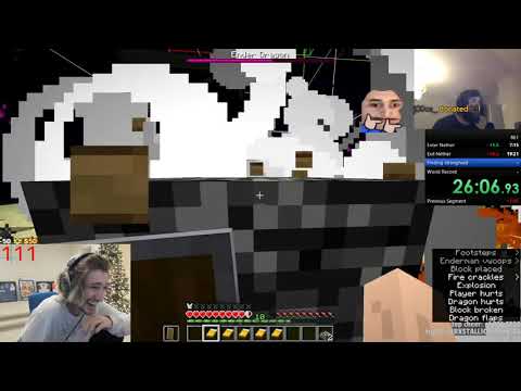 xQc reacts to Forsen Choking his Sub 30 Minecraft speedrun