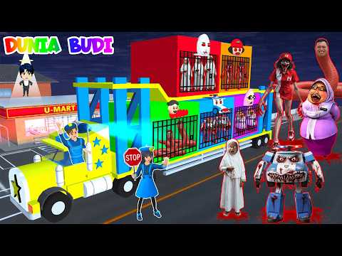Yuta Mio Buat Penjara Rainbow Diatas Trailer | Keliling Tangkap HANTU TITUT, ROBOCAR POLI Di Kota😱