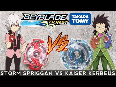 Storm Spriggan vs Kaiser Kerbeus 🔥| Beybattle | Beyblade Burst 🌀| Genkai