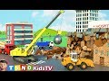 Wrecking Ball Crane Construction Trucks For Kids Hospital Construction For Children