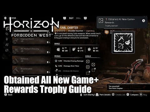 Horizon Forbidden West - Obtained All New Game+ Rewards Trophy (Obtain NG+ weapons, dyes, & paints.)