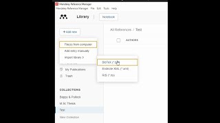 How to convert BibTex file from Google Scholar and import to Mendeley