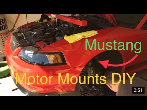 How to change Motor Mounts Ford Mustang 1994-2004 Mach 1 Cobra, GT, k member, headers oil pan gasket
