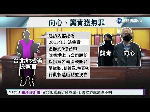 涉洗錢近3億元! 向心夫婦一審宣判無罪