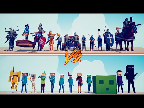 MINECRAFT TEAM vs MEGA MEDIEVAL TEAM - Totally Accurate Battle Simulator | TABS