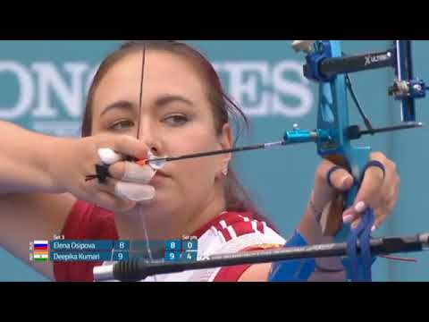 Paris World cup stage 3 women's final match deepika Kumari vs elena osipova