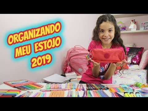 ORGANIZANDO MEU ESTOJO  MATERIAL ESCOLAR 2019  | Eloah