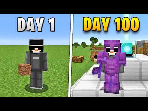 I Survived 100 Days of SUPERFLAT in Minecraft Hardcore...