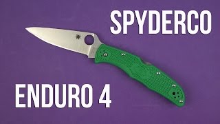 Spyderco Endura 4 Flat Ground Green (C10FPGR) - відео 1