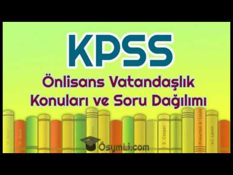 2026 KPSS Önlisans Vatandaşlık Konuları ve Soru Dağılımı