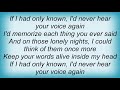 Andy Williams - If I Had Only Known Lyrics