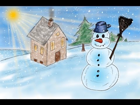 Schneemannlied - das Original Kinderlied - Wie sieht er aus, der Schneemann vor dem Haus?