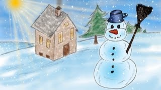 Schneemannlied - das Original Kinderlied - Wie sieht er aus, der Schneemann vor dem Haus?