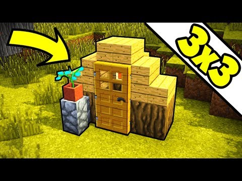 Minecraft 3x3 ULTIMATE Survival House Tutorial (How to Build)