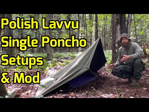 Polish Lavvu Setups  & Mod for Single Canvas Poncho Shelter