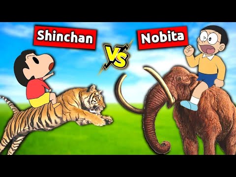 Shinchan Vs Nobita Battle Challenge 😱 || 😂 Funny Game