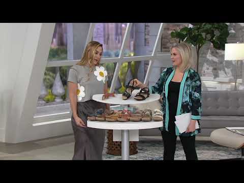 Earth Origins Leather Strap Wedges - Kendra Khloe on QVC