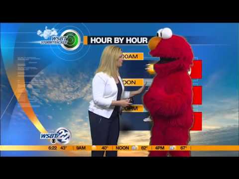 Elmo and Cookie Monster visit the WSBT Newsroom!