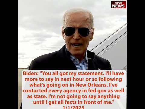 A Lost Biden Absolutely Worthless Statemnt on New Orleans Attack; FBI NOT believe Jabbar acted alone