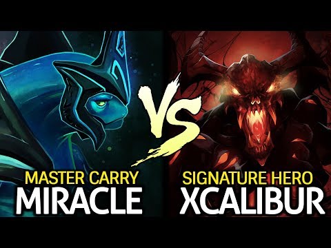MIRACLE Master Morphling VS XCALIBUR Shadow Fiend Signature Heroes 7.24 Dota 2
