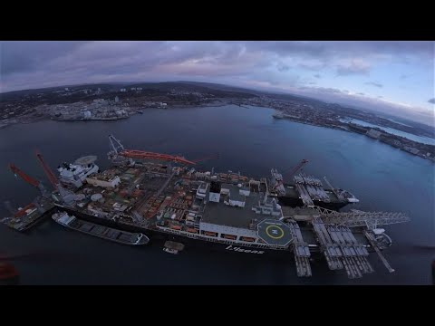 The world's largest construction vessel - In Kristiansand bay FPV