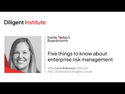 Five things to know about enterprise risk management