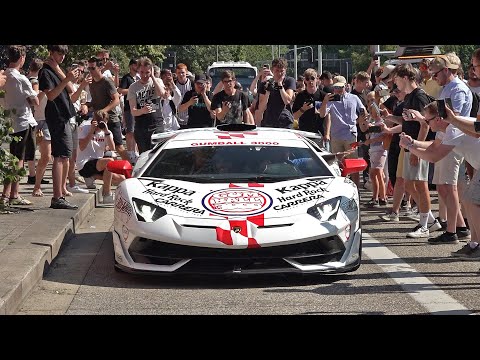 GUMBALL 3000 CHAOS at BRUGES! DDE Gintani SVJ, Chiron Sport, 992 GT3 RS, SLS RENNtech, 812 GTS