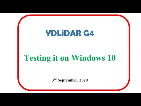 YDLiDAR G4 - Unboxing/Testing on Windows 10
