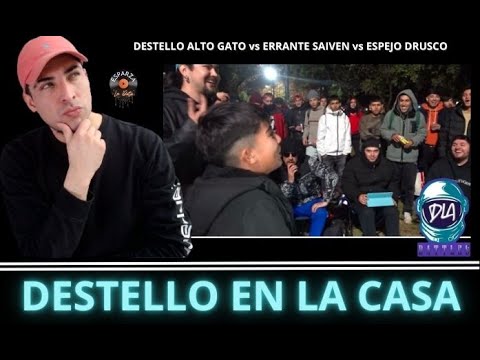 DESTELLO EN LA CASA | REACCIÓN DLA BATTLES | DESTELLO ALTO GATO vs ERRANTE SAIVEN vs ESPEJO DRUSCO
