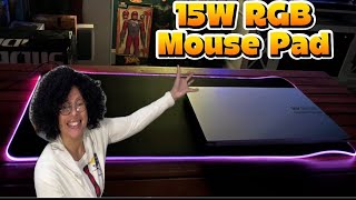 Upgrade Your Setup: 15W RGB Charging Mouse Pad Review”