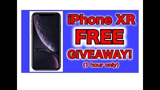 FREE iPHONE XR GIVEAway (30 min ONLY)!!!