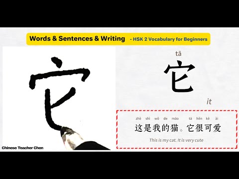 Learn Chinese Writing: Full HSK 2 Vocabulary  |  Words with Sentences & Pronunciation for Beginners