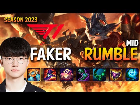 T1 Faker RUMBLE vs XERATH Mid - Patch 13.17 KR Ranked