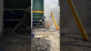 Water Cutting Through Concrete Like a Laser