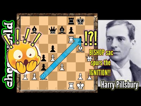MOST SAVAGE BISHOP SAC !!PILLSBURY VS MARCO 1900|| BEAUTIFUL CHESS TACTICS