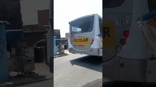 Escolar   Caminhonete do Cesto Aéreo da EDP e Ônibus Escolar do WMW Conceito em Transportes