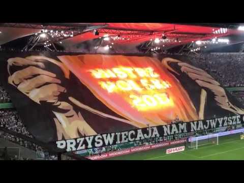 Oprawa "Mistrz Polski 2017" na meczu Legia Warszawa-Lech Poznań 17.05.2017
