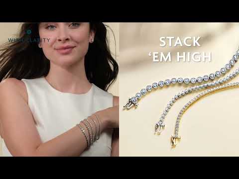 Diamond Tennis Bracelets by With Clarity - Stack them to Elevate Your Wrist Game!