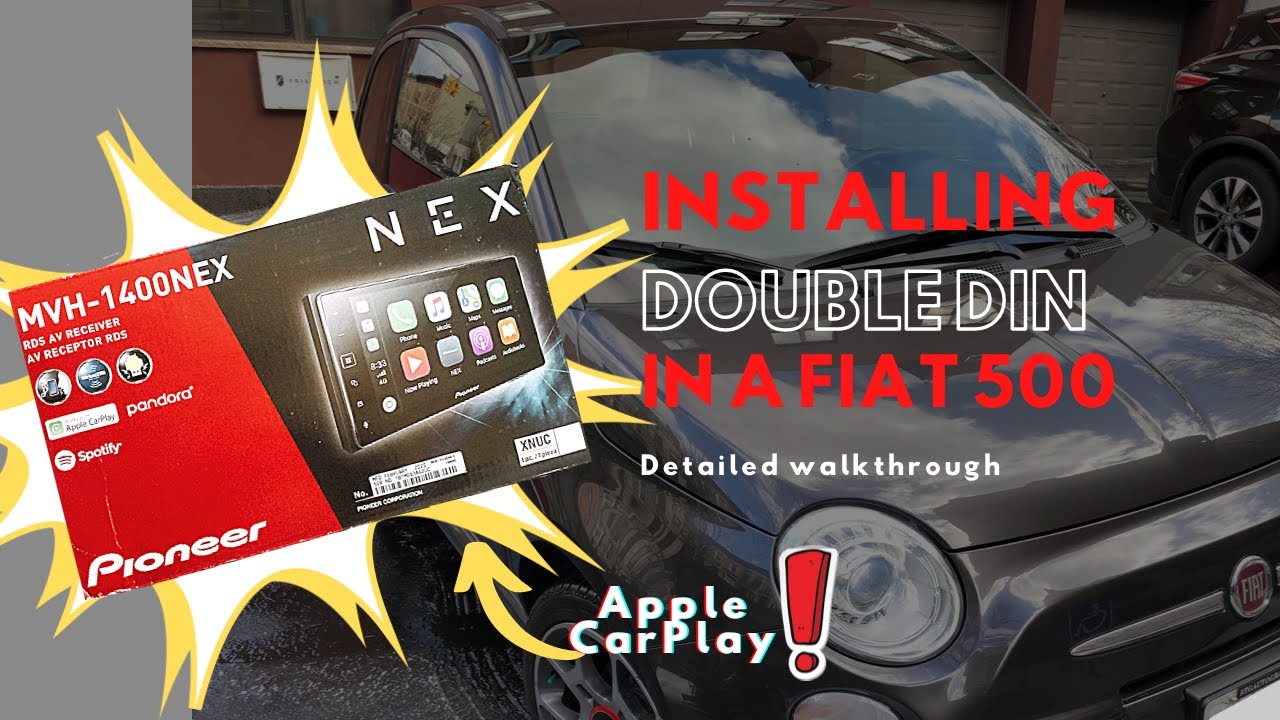 FIAT 500 DOUBLE DIN RADIO INSTALLATION | Apple CarPlay