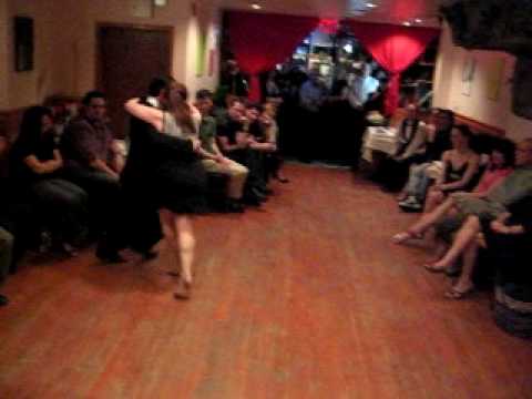  Alicia Cruzado  and  Aldo Romero  are  dancing  to  the  milonga  "  Milonga Para As Missoes  "  by  Renato Borghetti