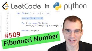 YouTube video 'Python Programming Practice: LeetCode #509 - Fibonacci Number'