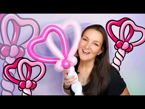 HEART WAND Balloon Animal Tutorial - Learn Balloon Animals with Holly!