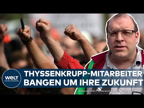 PROTEST BEI THYSSENKRUPP: "Informationspolitik ist scheiße!" – Mitarbeiter bangen um ihre Jobs!